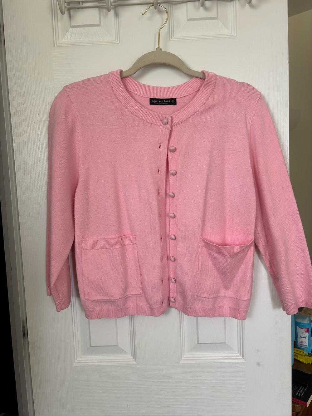 Emerson Lane Pink Button-Up Cardigan